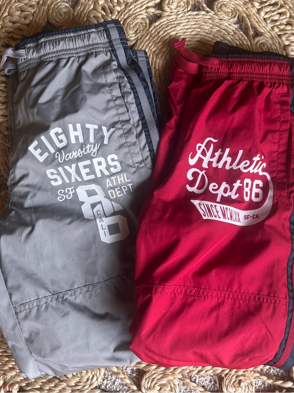 GAP Kids grey and red Mesh Athletic pants